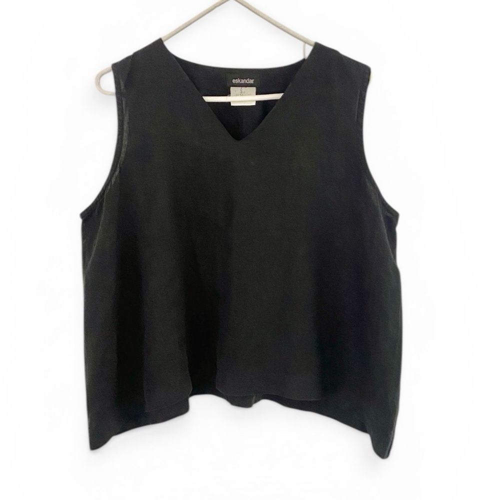 Eskandar Linen Shell Top